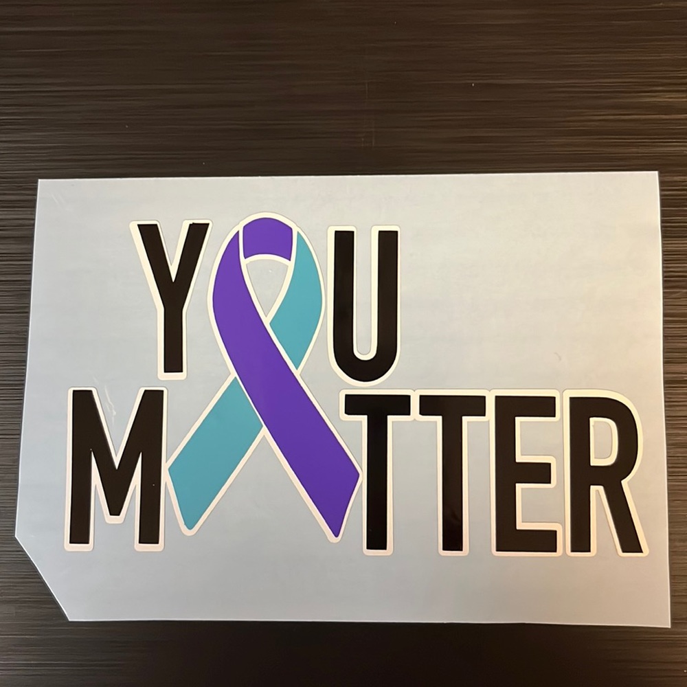Suicide Awareness vinyl car window decal